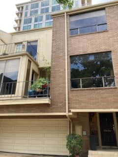 view of building exterior with a garage