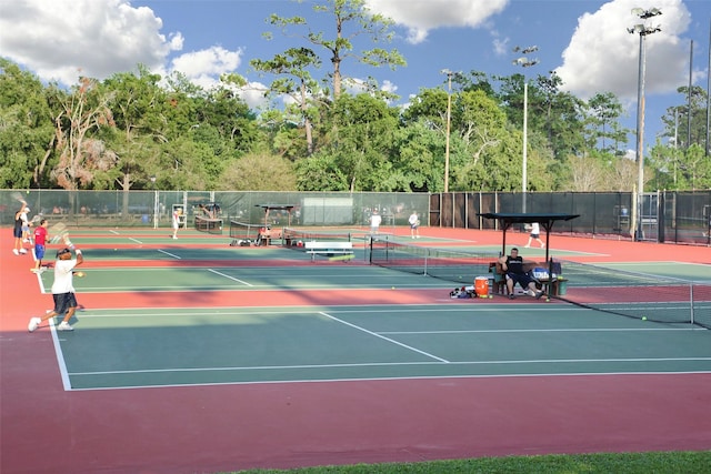 5021 Augusta St, Houston, TX 77007 - view of sport court featuring community basketball court and fence