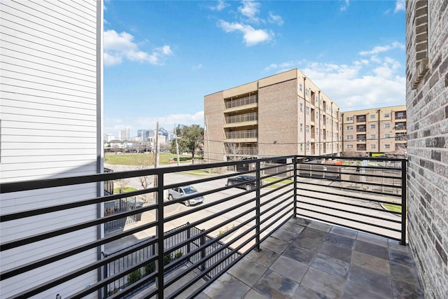 balcony with a view of city