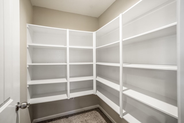 view of storage area