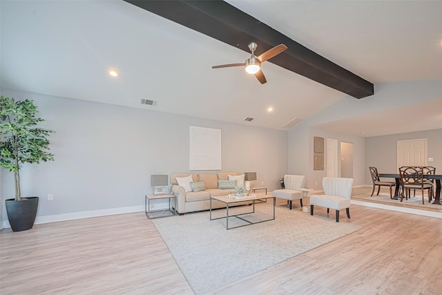 7730 Maple Tree Dr, Houston, TX 77088 - living room featuring light wood-style flooring, baseboards, a ceiling fan, and recessed lighting