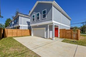8926 Easthaven Blvd, Houston, TX 77075 - view of property exterior with concrete driveway, an attached garage, and fence