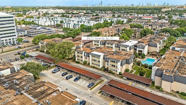 8517 Hearth Dr Unit 31, Houston, TX 77054 - birds eye view of property featuring a city view