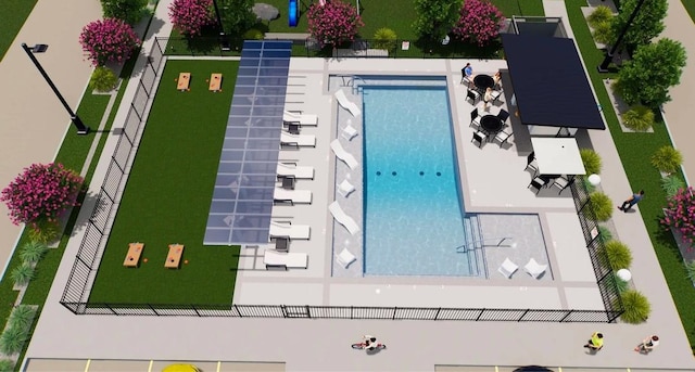 birds eye view of property