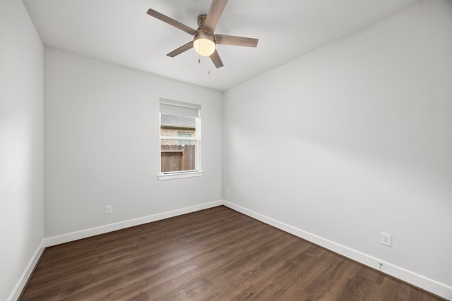 28928 Autumn Shore Dr, Fulshear, TX 77441 - empty room with ceiling fan, baseboards, and dark wood-style floors