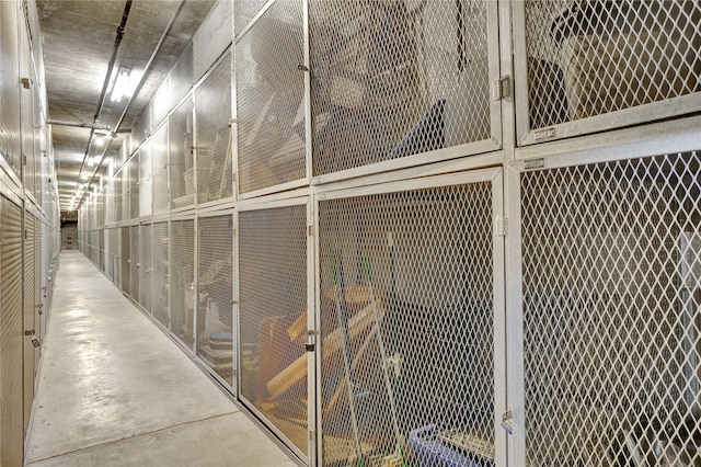 view of storage area