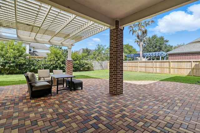 16311 Perry Pass Ct, Spring, TX 77379 - view of patio / terrace with a pergola and outdoor dining space
