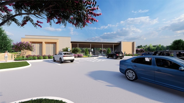 view of uncovered parking lot