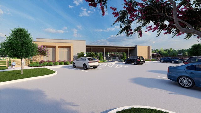 view of uncovered parking lot