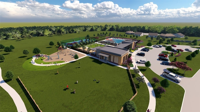 birds eye view of property