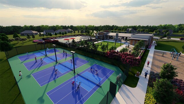 birds eye view of property