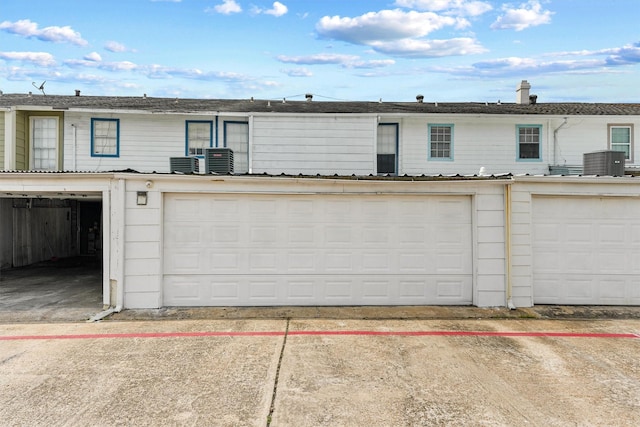 exterior space featuring central air condition unit