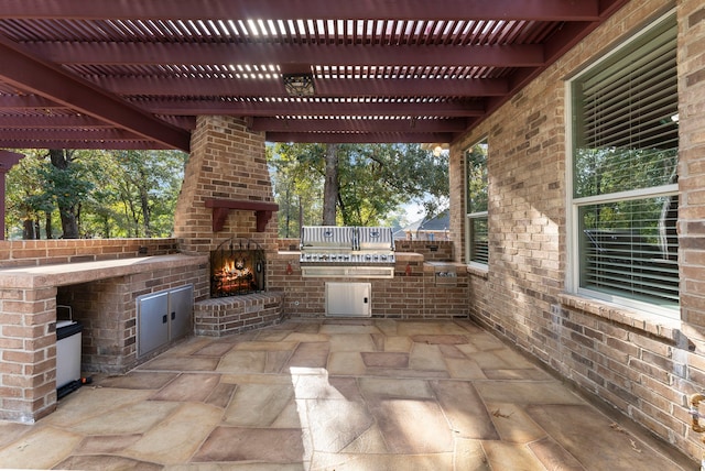 1614 Beau Rivage, Conroe, TX 77304 - view of patio / terrace featuring area for grilling and a pergola