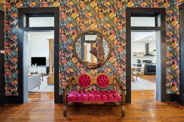 1920 Fulton St, Houston, TX 77009 - hall with wood-type flooring