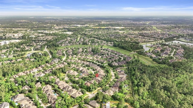 drone / aerial view with a residential view