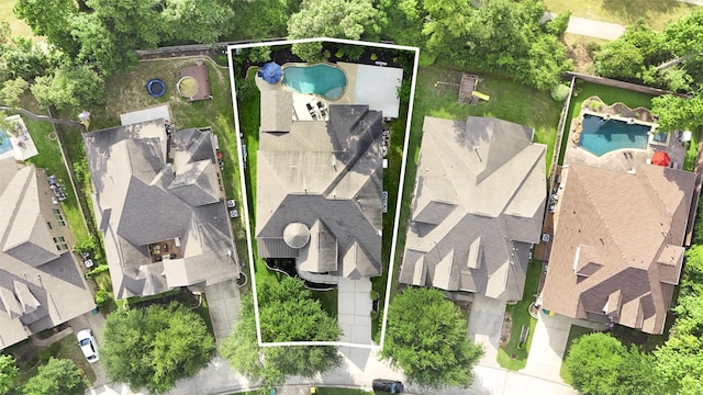 bird's eye view featuring a residential view