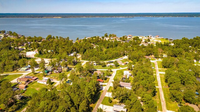 191 Trinidad Ln, Point Blank, TX 77364 - aerial view featuring a residential view and a water view