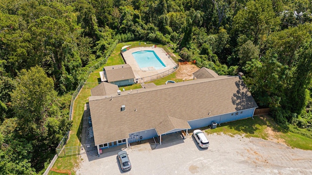 191 Trinidad Ln, Point Blank, TX 77364 - birds eye view of property with a forest view