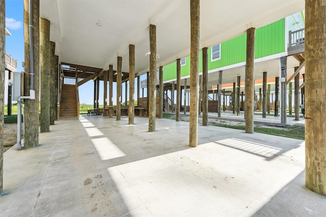 view of patio featuring a carport