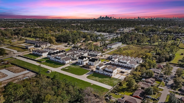 aerial view featuring a residential view