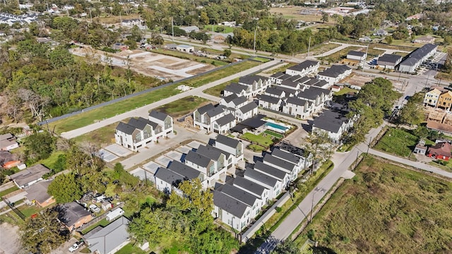 drone / aerial view with a residential view