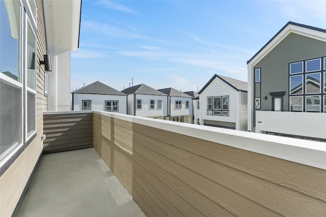 balcony featuring a residential view
