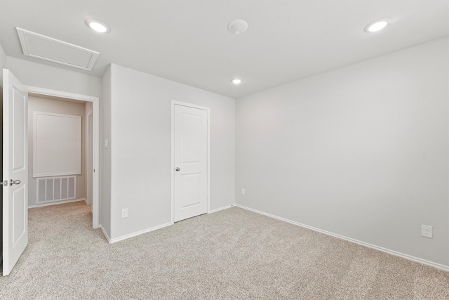 2116 Cedar Bend Dr, Conroe, TX 77306 - unfurnished bedroom featuring light carpet, baseboards, visible vents, and recessed lighting