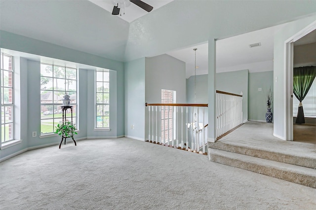 1410 Quiet Green Ct, Houston, TX 77062 - empty room featuring carpet floors, visible vents, a ceiling fan, and baseboards