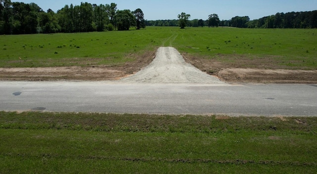 view of road featuring a rural view