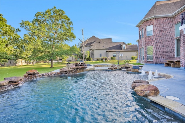 11409 E Zoe Loop Dr, Montgomery, TX 77316 - view of pool featuring a yard