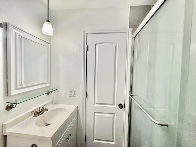 8818 Fern Valley Dr, Houston, TX 77044 - full bathroom with vanity and an enclosed shower