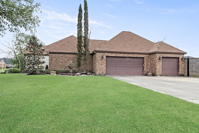 101 Sir Cameron, Lumberton, TX 77657 - french country style house featuring an attached garage, concrete driveway, roof with shingles, and brick siding