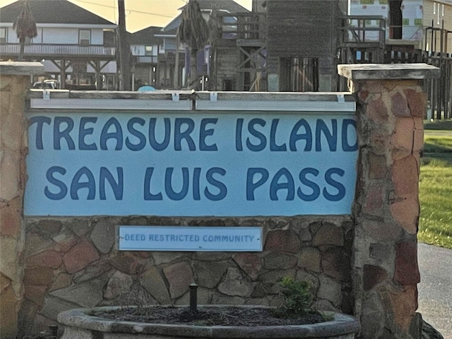 view of community sign
