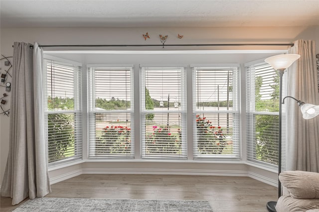 room details featuring baseboards and wood finished floors