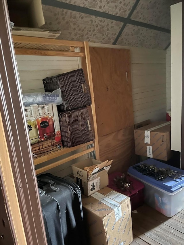 view of storage area