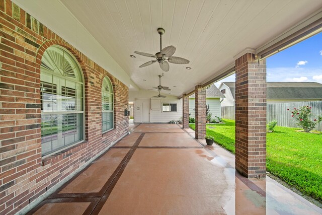 1704 Tempe St, League City, TX 77573 - view of patio featuring ceiling fan