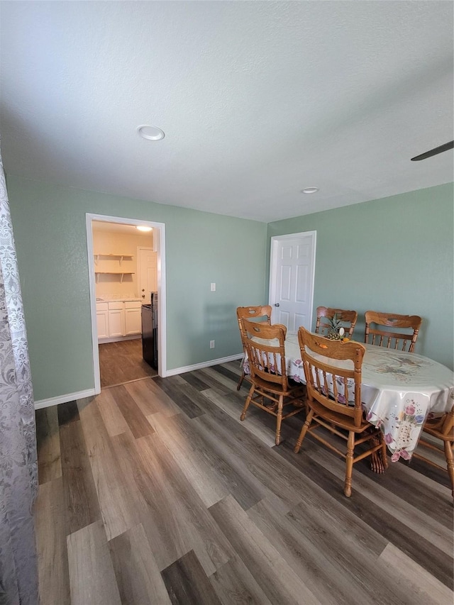 151 Canton, San Antonio, TX 78202 - dining area featuring wood finished floors and baseboards