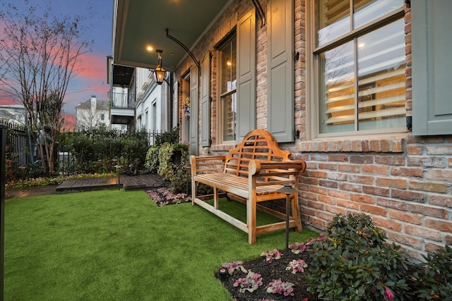 305 Royale Heights Ln, Houston, TX 77024 - view of yard with fence and a porch