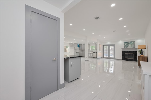 14823 Forest Lodge Dr, Houston, TX 77070 - unfurnished living room featuring recessed lighting, light tile patterned flooring, and visible vents