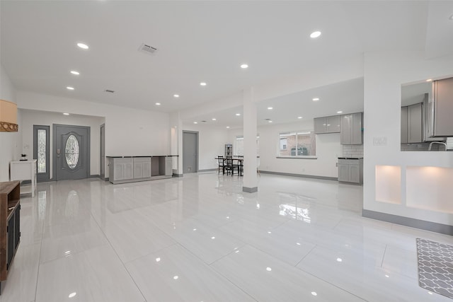 14823 Forest Lodge Dr, Houston, TX 77070 - living area with visible vents, recessed lighting, baseboards, and light tile patterned floors