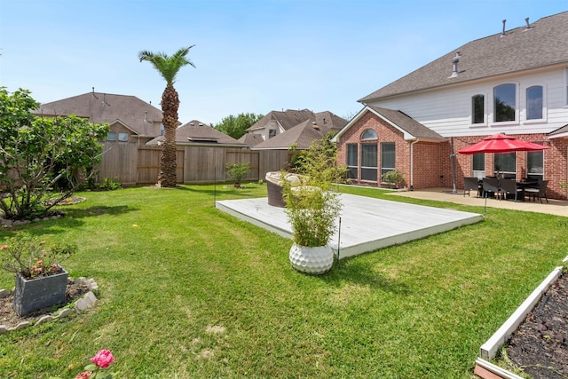 3902 Lakeridge Canyon Dr, Sugar Land, TX 77498 - view of yard featuring a deck and a patio area