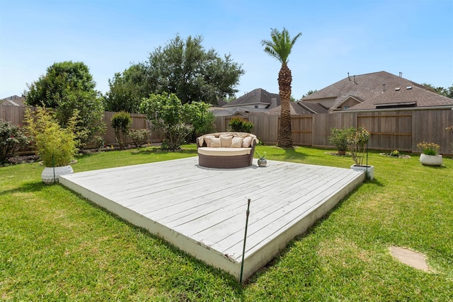 3902 Lakeridge Canyon Dr, Sugar Land, TX 77498 - view of yard with a wooden deck