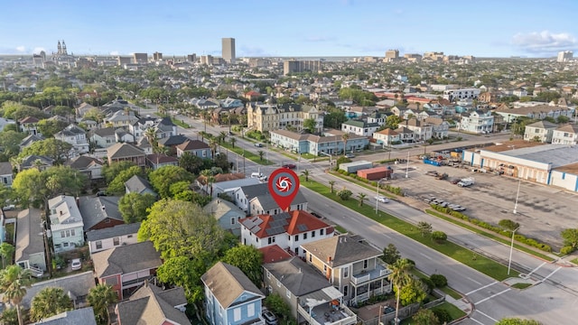 aerial view featuring a view of city