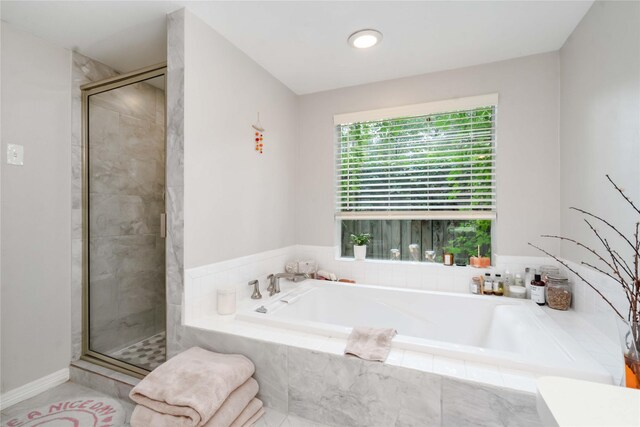 6226 Allentown Dr, Spring, TX 77389 - full bath featuring a stall shower and a bath