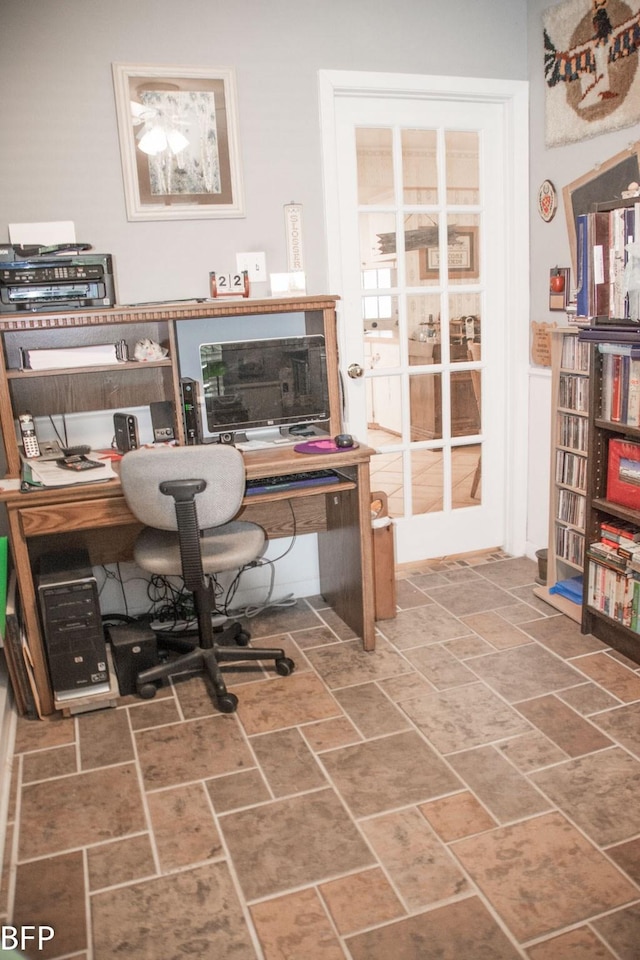 view of home office