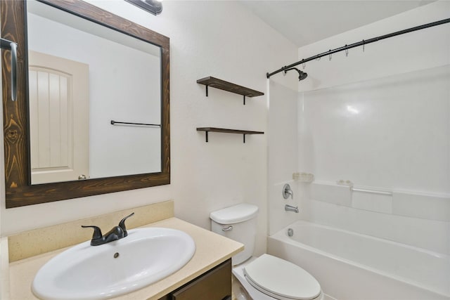 7218 Alava Dr, Magnolia, TX 77354 - bathroom featuring vanity,  shower combination, and toilet