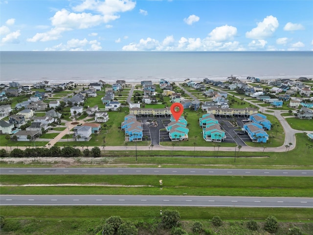 604 Calico Jack Cv, Galveston, TX 77554 - drone / aerial view with a residential view and a water view