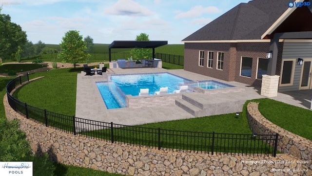 1406 Amber Cv, Willis, TX 77378 - view of swimming pool featuring a patio and a pool with connected hot tub