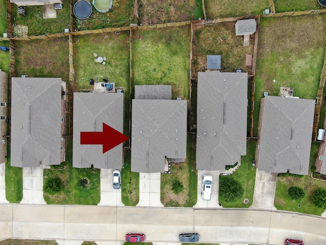 bird's eye view featuring a residential view