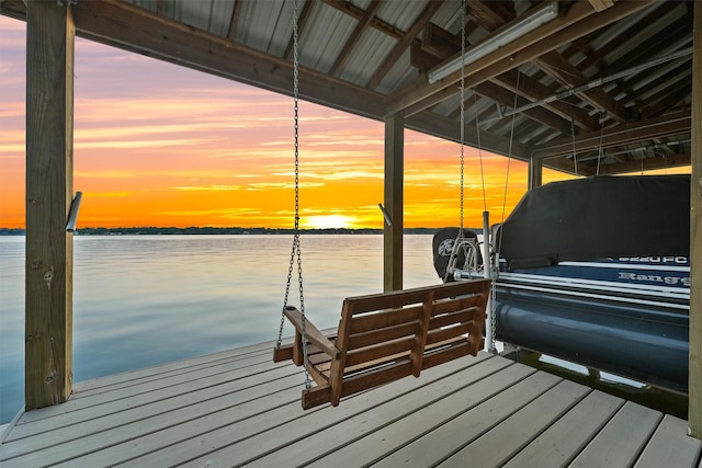 254 Peninsula Dr, Livingston, TX 77351 - view of dock featuring boat lift and a water view